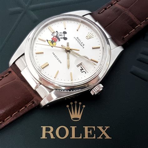 vintage rolex oysterdate precision 6694 mickey mouse replica|Rolex Oyster Date with Custom Mickey Mouse Dial Reference .